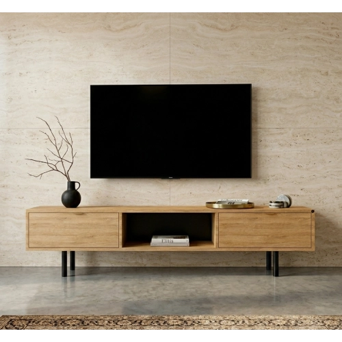 Szafka RTV-26 Drewno Lite Dąb Loft Lakier Rozmiary od 100 cm do 200 cm PREMIUM